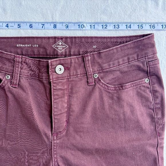 St. John’s Bay Women’s Mid-Rise Coated Straight Leg Jean - Picture 7 of 14